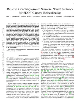 Relative Geometry-Aware Siamese Neural Network for 6DOF Camera
  Relocalization
