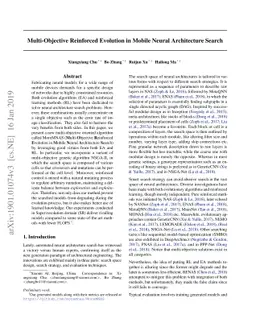Multi-Objective Reinforced Evolution in Mobile Neural Architecture
  Search