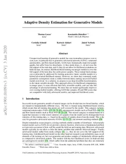 Adaptive Density Estimation for Generative Models