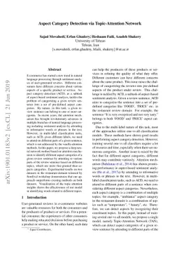 Aspect Category Detection via Topic-Attention Network