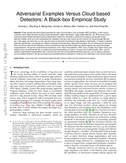 Adversarial Examples Versus Cloud-based Detectors: A Black-box Empirical
  Study