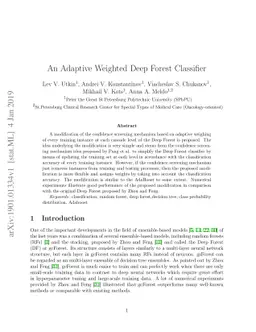 An Adaptive Weighted Deep Forest Classifier