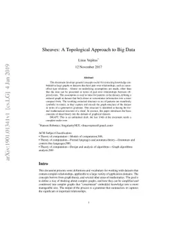 Sheaves: A Topological Approach to Big Data
