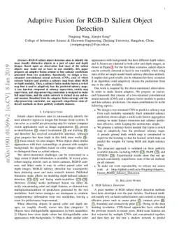 Adaptive Fusion for RGB-D Salient Object Detection