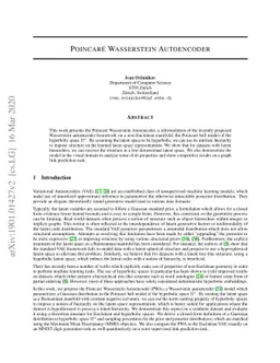 Poincaré Wasserstein Autoencoder