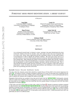 Forensic shoe-print identification: a brief survey