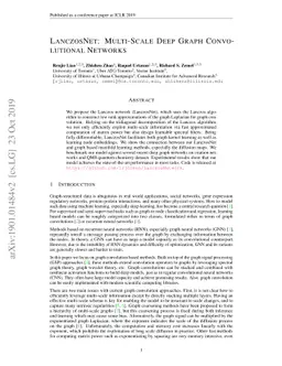 LanczosNet: Multi-Scale Deep Graph Convolutional Networks