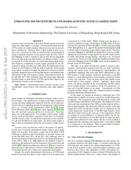 Enhancing Sound Texture in CNN-Based Acoustic Scene Classification