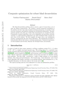 Composite optimization for robust blind deconvolution