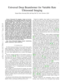 Universal Deep Beamformer for Variable Rate Ultrasound Imaging