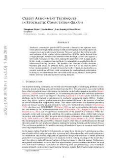 Credit Assignment Techniques in Stochastic Computation Graphs