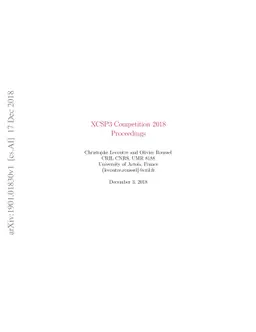 Proceedings of the 2018 XCSP3 Competition