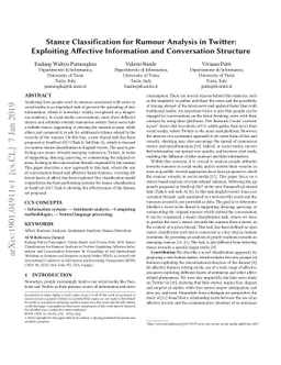 Stance Classification for Rumour Analysis in Twitter: Exploiting
  Affective Information and Conversation Structure