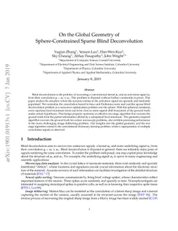 On the Global Geometry of Sphere-Constrained Sparse Blind Deconvolution