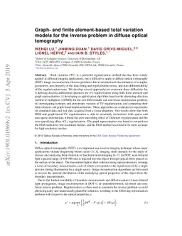 Graph- and finite element-based total variation models for the inverse
  problem in diffuse optical tomography
