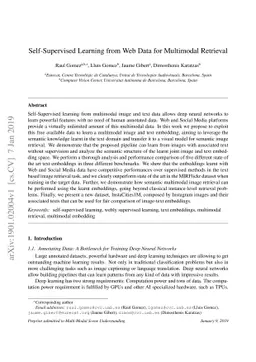 Self-Supervised Learning from Web Data for Multimodal Retrieval