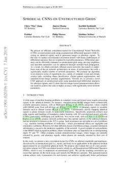 Spherical CNNs on Unstructured Grids