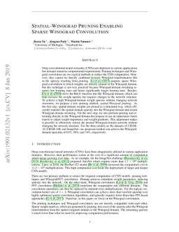 Spatial-Winograd Pruning Enabling Sparse Winograd Convolution