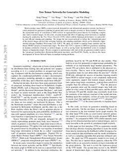 Tree Tensor Networks for Generative Modeling