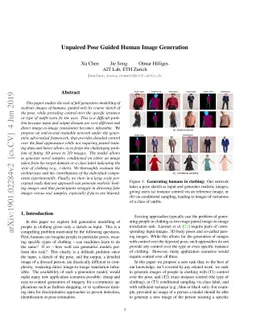 Unpaired Pose Guided Human Image Generation