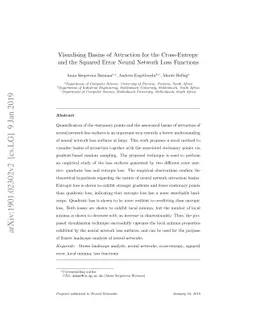 Visualising Basins of Attraction for the Cross-Entropy and the Squared
  Error Neural Network Loss Functions