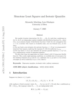 Monotone Least Squares and Isotonic Quantiles