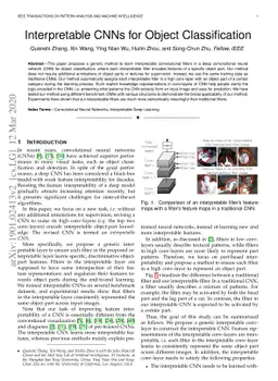 Interpretable CNNs for Object Classification