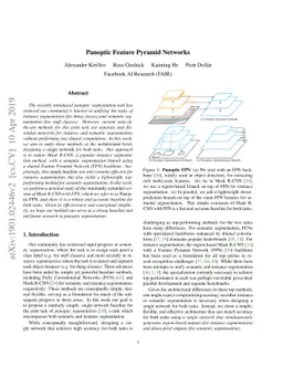 Panoptic Feature Pyramid Networks