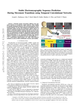 Stable Electromyographic Sequence Prediction During Movement Transitions
  using Temporal Convolutional Networks