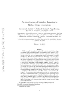 An Application of Manifold Learning in Global Shape Descriptors