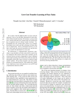 Low-Cost Transfer Learning of Face Tasks