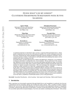 Guess What's on my Screen? Clustering Smartphone Screenshots with Active
  Learning