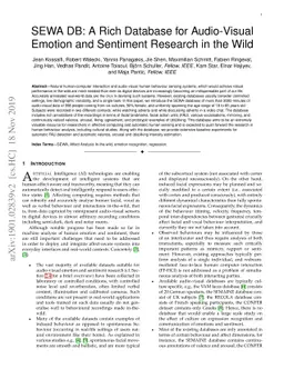 SEWA DB: A Rich Database for Audio-Visual Emotion and Sentiment Research
  in the Wild