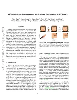 GIF2Video: Color Dequantization and Temporal Interpolation of GIF images