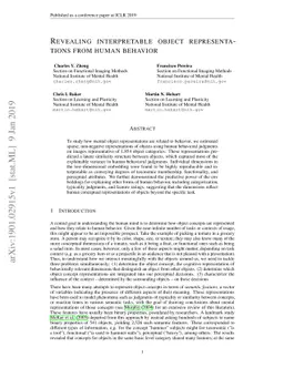 Revealing interpretable object representations from human behavior