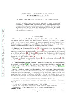 Conditional independence ideals with hidden variables