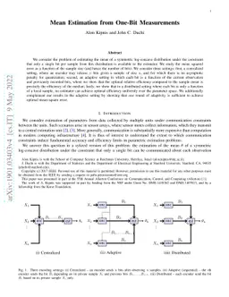 Mean Estimation from One-Bit Measurements