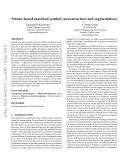 Stroke-based sketched symbol reconstruction and segmentation