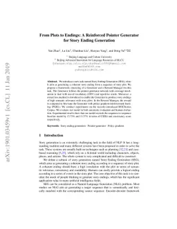 From Plots to Endings: A Reinforced Pointer Generator for Story Ending
  Generation