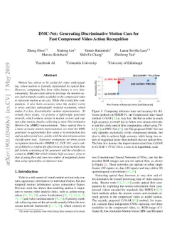 DMC-Net: Generating Discriminative Motion Cues for Fast Compressed Video
  Action Recognition