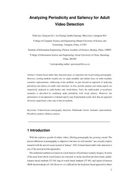 Analyzing Periodicity and Saliency for Adult Video Detection