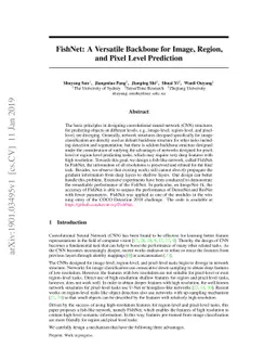 FishNet: A Versatile Backbone for Image, Region, and Pixel Level
  Prediction