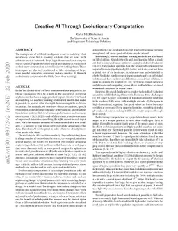 Creative AI Through Evolutionary Computation