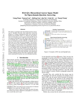HAS-QA: Hierarchical Answer Spans Model for Open-domain Question
  Answering