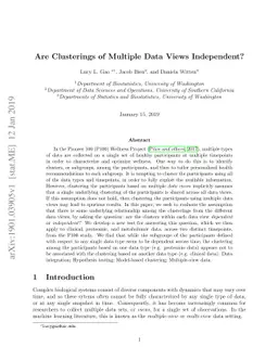 Are Clusterings of Multiple Data Views Independent?
