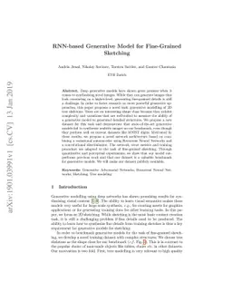 RNN-based Generative Model for Fine-Grained Sketching