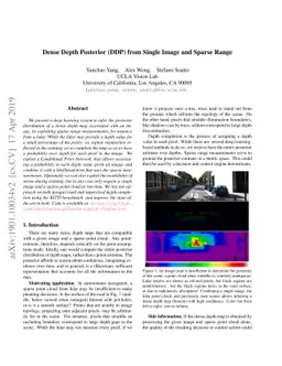 Dense Depth Posterior (DDP) from Single Image and Sparse Range
