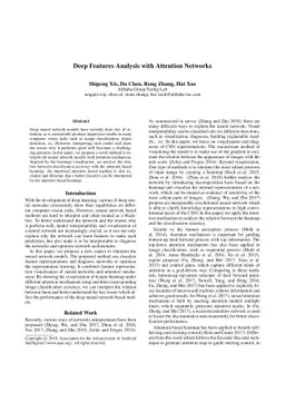 Deep Features Analysis with Attention Networks