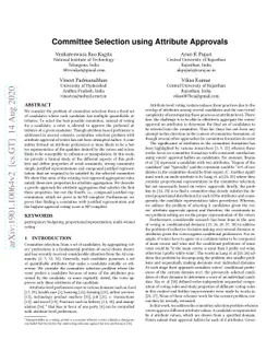 Committee Selection with Attribute Level Preferences