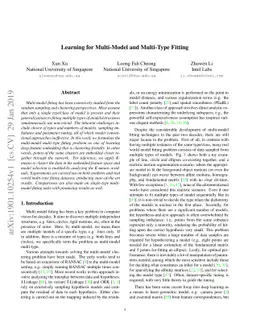 Learning for Multi-Model and Multi-Type Fitting